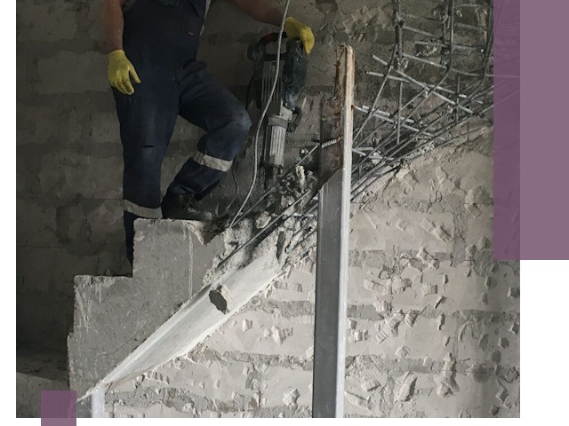 Демонтаж металлических и бетонных лестниц в Устях-Куте