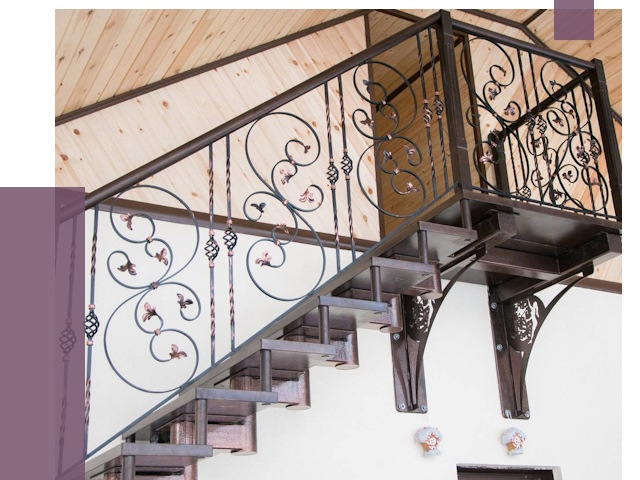 Кованые лестницы в Устях-Куте от 80317 руб. под ключ