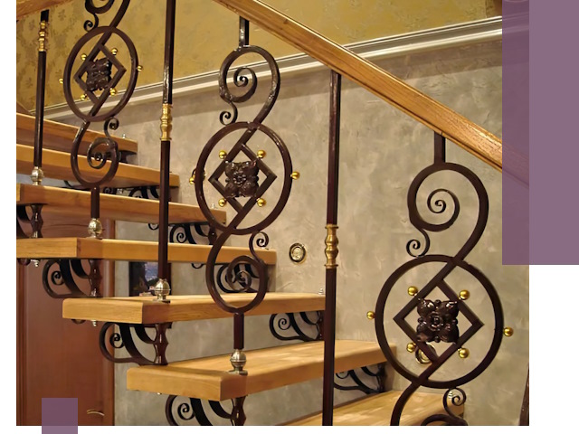 Изготовление кованых лестниц под ключ в Устях-Куте