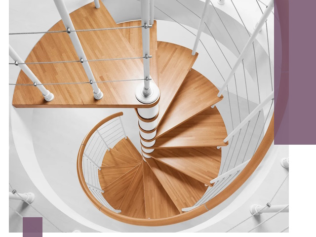 Изготовление винтовых лестниц под ключ в Устях-Куте