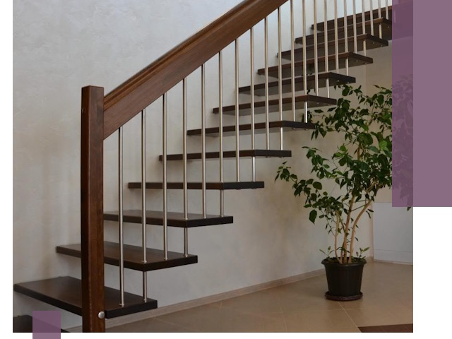 Лестницы на больцах под ключ в Устях-Куте – изготовление и монтаж