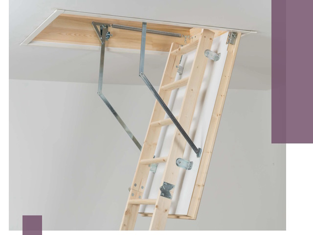 Установка чердачной лестницы под ключ в Устях-Куте