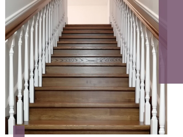 Лестницы из ясеня на заказ в Устях-Куте — изготовление и монтаж