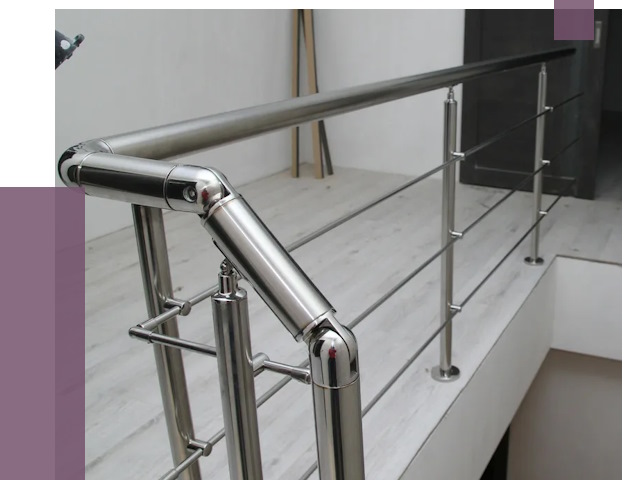 Перила из нержавеющей стали в Устях-Куте от 9061 руб. под ключ | ПРОЛЁТ-Утк