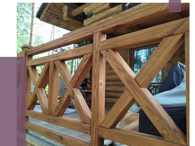 Деревянные перила под ключ в Устях-Куте от 7723 руб. 