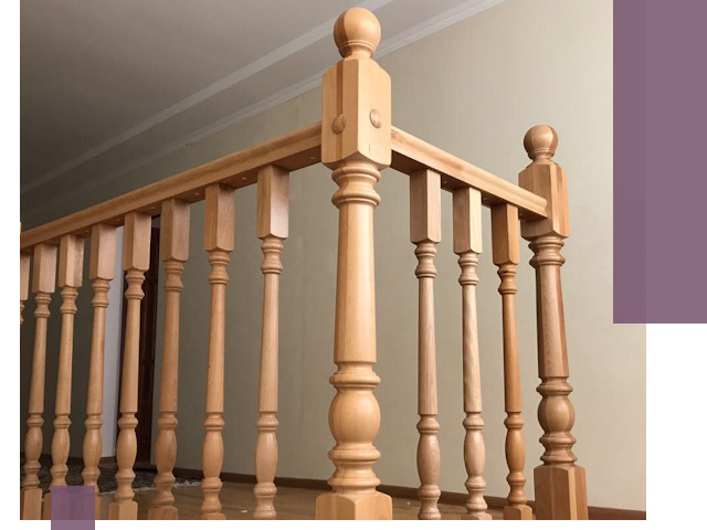 Деревянные перила на заказ в Устях-Куте: монтаж и изготовление