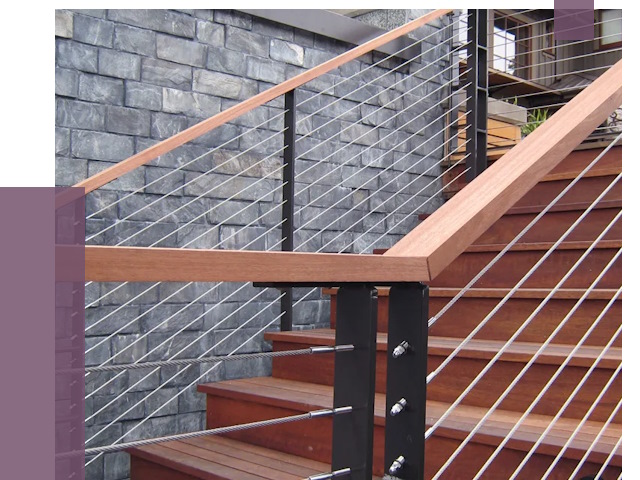 Тросовые перила под ключ в Устях-Куте от 7826 руб.