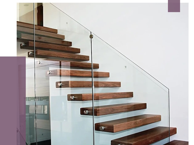 Стеклянные перила для лестницы в Устях-Куте от 14931 руб.