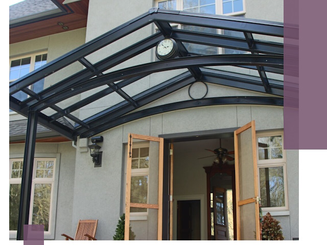 Изготовление и монтаж навесов и козырьков в Устях-Куте