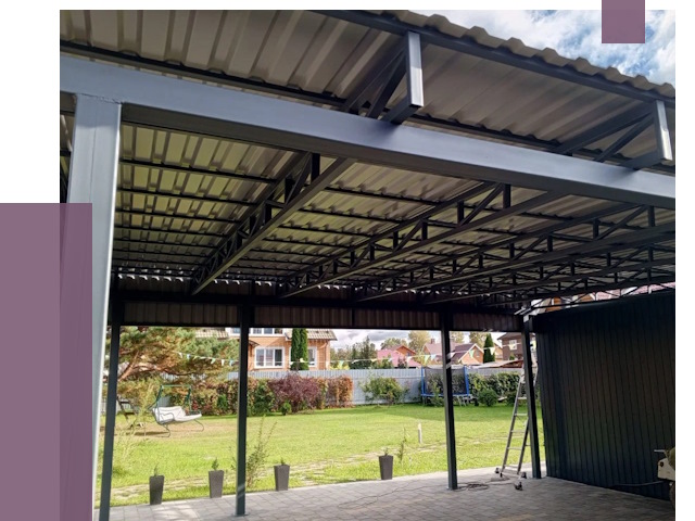 Монтаж навесов в Устях-Куте от 7414 руб. — установка навеса | ПРОЛЁТ-Утк