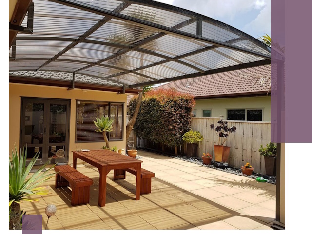 Навесы во двор под ключ в Устях-Куте — изготовление и монтаж