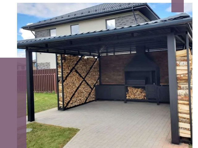 Навесы для барбекю в Устях-Куте от 12820 руб. под ключ | ПРОЛЁТ-Утк