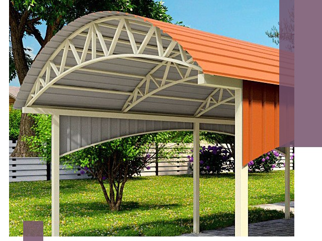 Навесы из профнастила под ключ в Устях-Куте — установка и монтаж