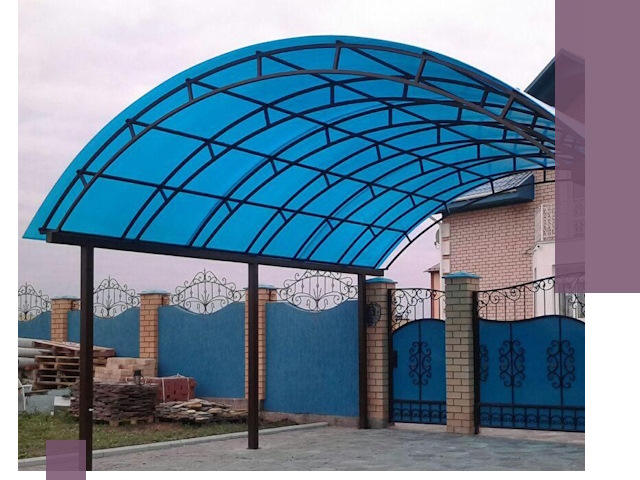 Арочные навесы под ключ в Устях-Куте — изготовление и монтаж