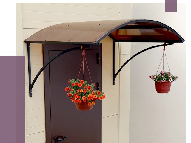 Козырьки над входом в Устях-Куте от 14931 руб.  | ПРОЛЁТ-Утк