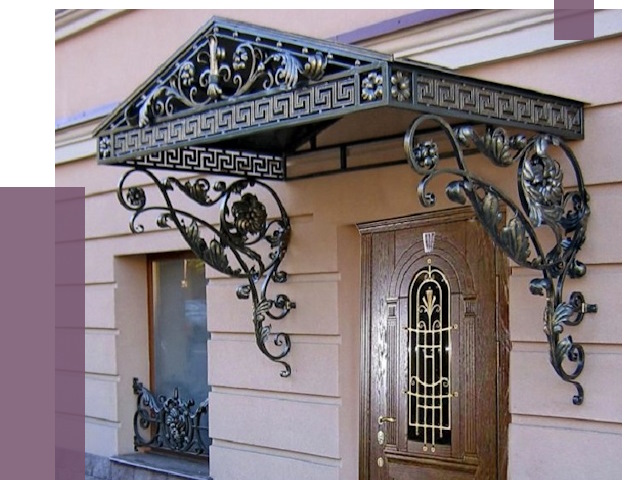 Кованые козырьки в Устях-Куте под ключ от 12820 руб. — ПРОЛЁТ