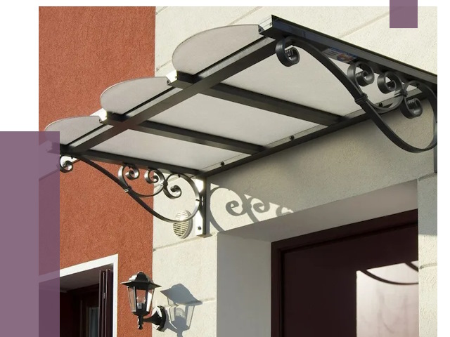 Односкатные козырьки в Устях-Куте от 8444 руб.  | ПРОЛЁТ-Утк