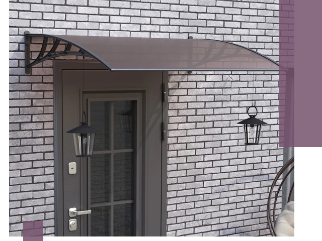 Недорогие козырьки и навесы под ключ в Устях-Куте