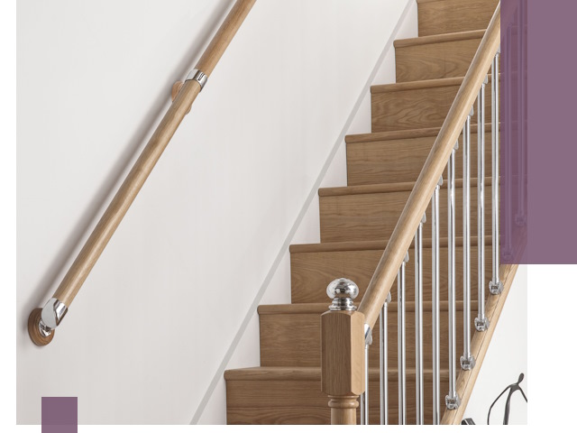 Пристенные поручни из стали и нержавейки под монтаж в Устях-Куте